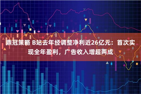 鼎冠策略 B站去年经调整净利近26亿元：首次实现全年盈利，广告收入增超两成