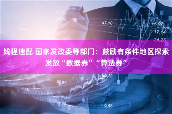 钱程速配 国家发改委等部门：鼓励有条件地区探索发放“数据券”“算法券”